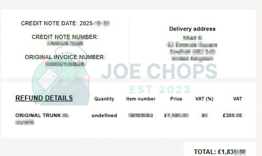 Rimowa Order Success